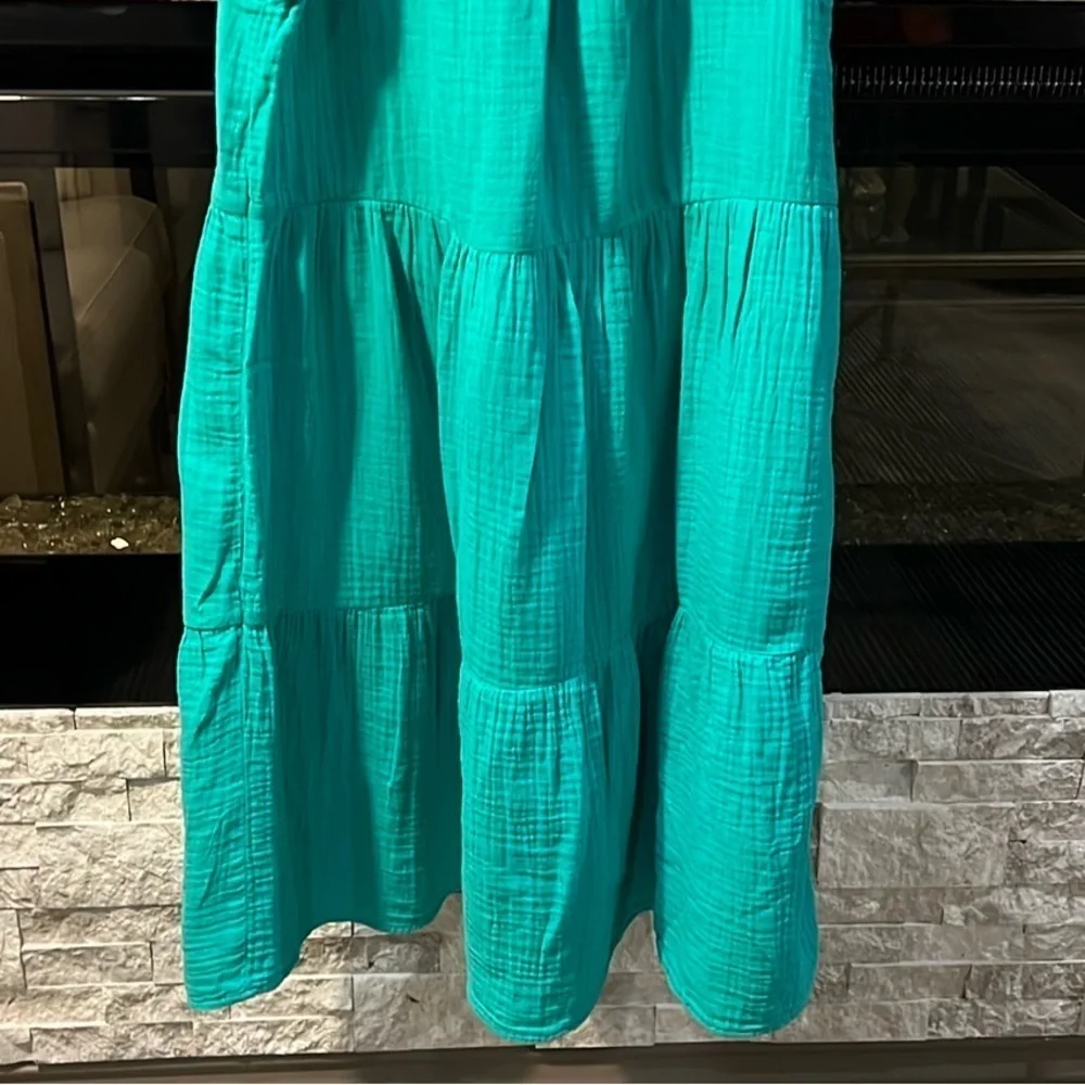 J Crew size 2 green tiered dress